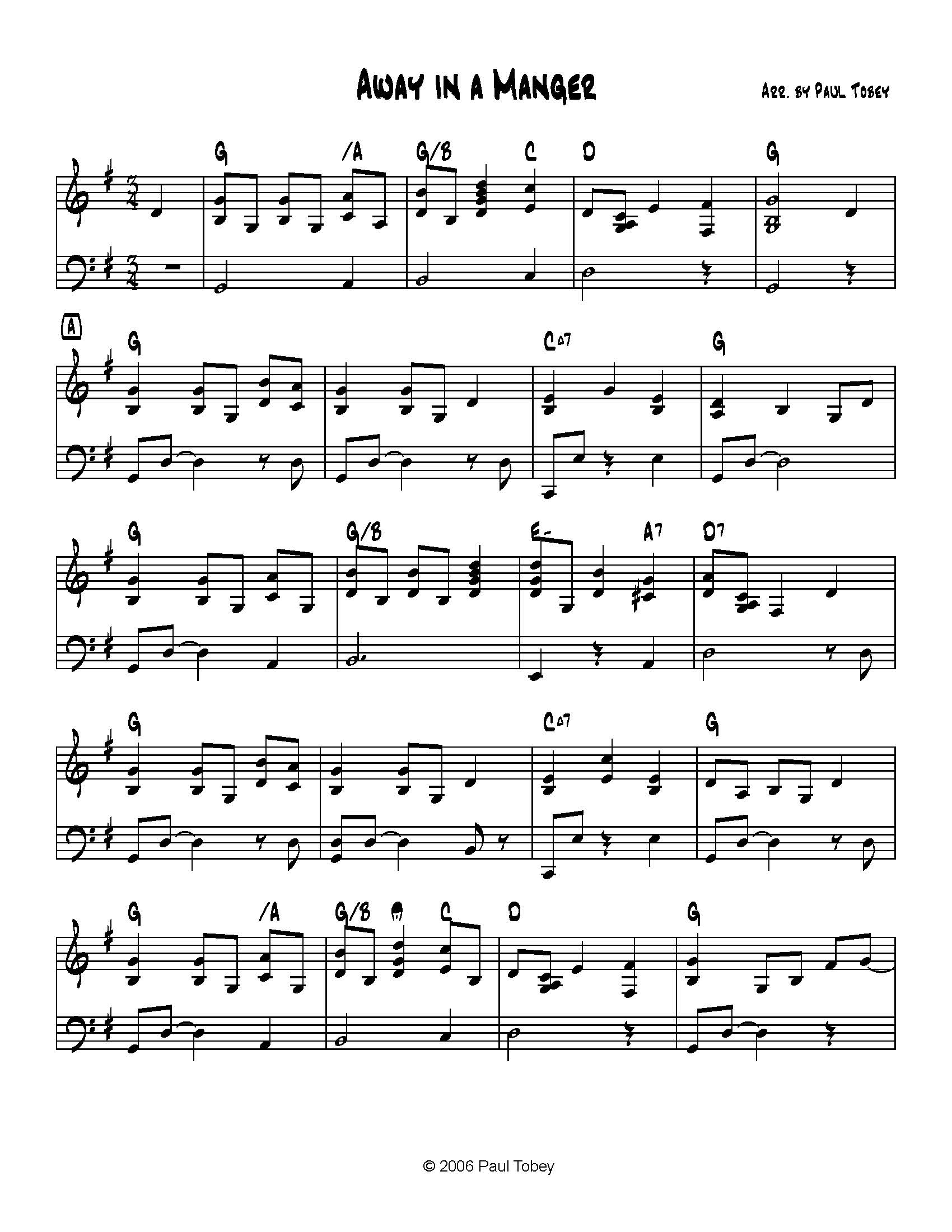 Away in a Manger - Sheet Music PDF - Jazzmentl