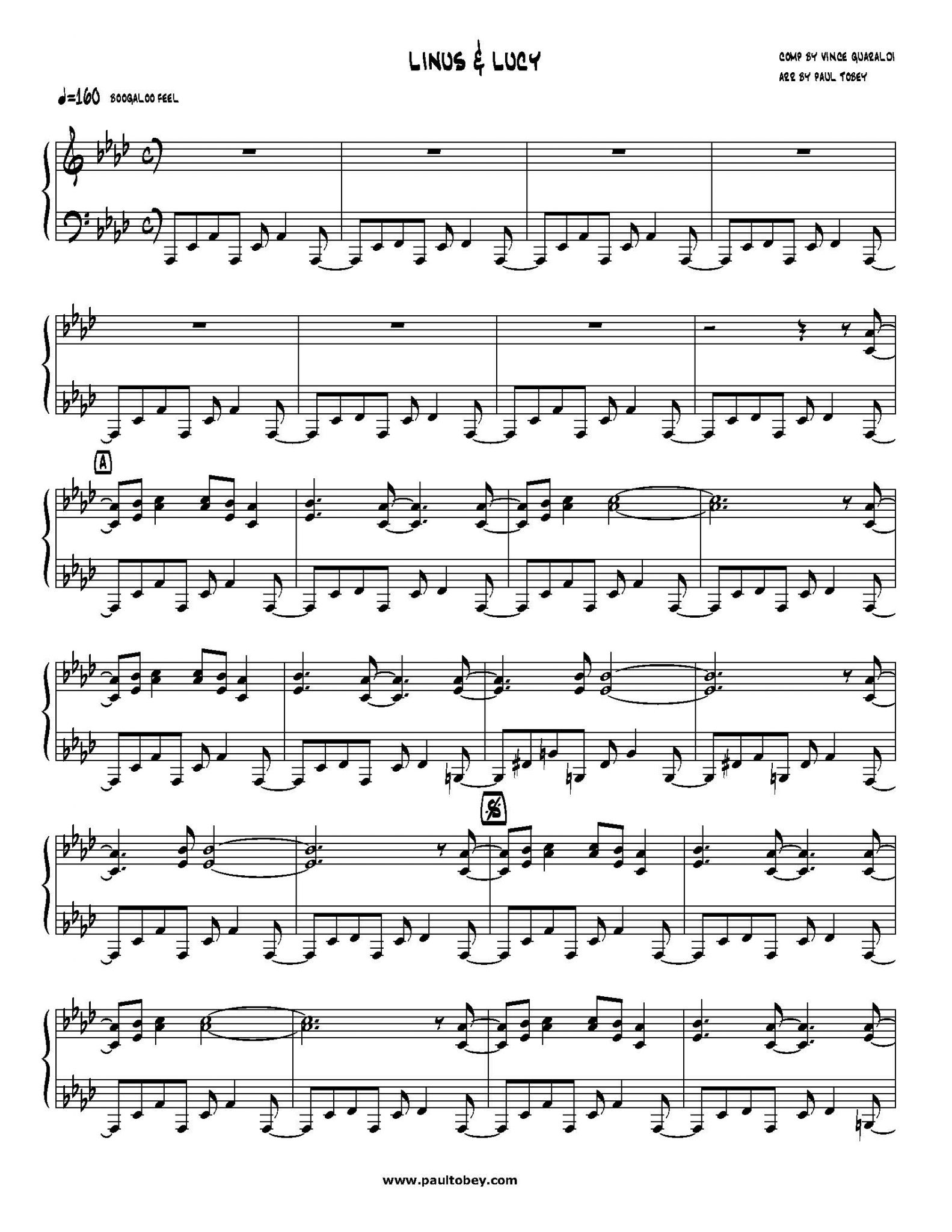 Linus and Lucy Sheet Music PDF - Jazzmentl