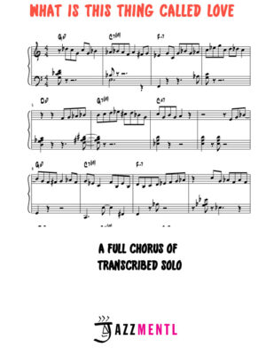 What Is This Thing Called Love Solo Piano Transcription
