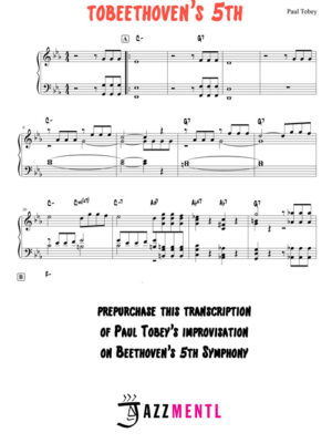 Jazz Improvisation on Beethoven’s 5th Symphony – Sheet Music (Pre-Order)”