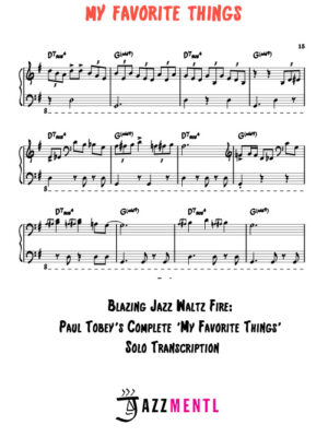 My Favorite Things – Complete Solo Jazz Piano Transcription (Paul Tobey)