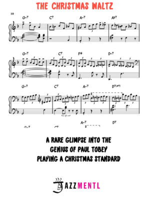 The Christmas Waltz – Complete Solo Jazz Piano Transcription (Paul Tobey)